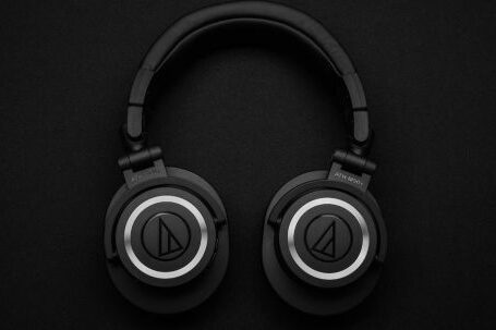 Headphones - Top View Photo of Black Wireless Headphones