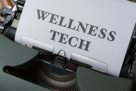 Mental Health Apps - A typewriter with the word wellness tech on it