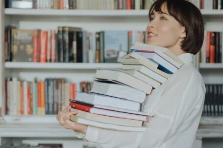 E-Readers - Woman in White Long Sleeve Shirt Reading Books