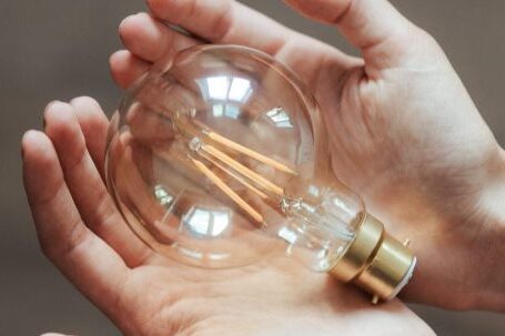 Smart Lighting - Unrecognizable woman demonstrating light bulb in hands